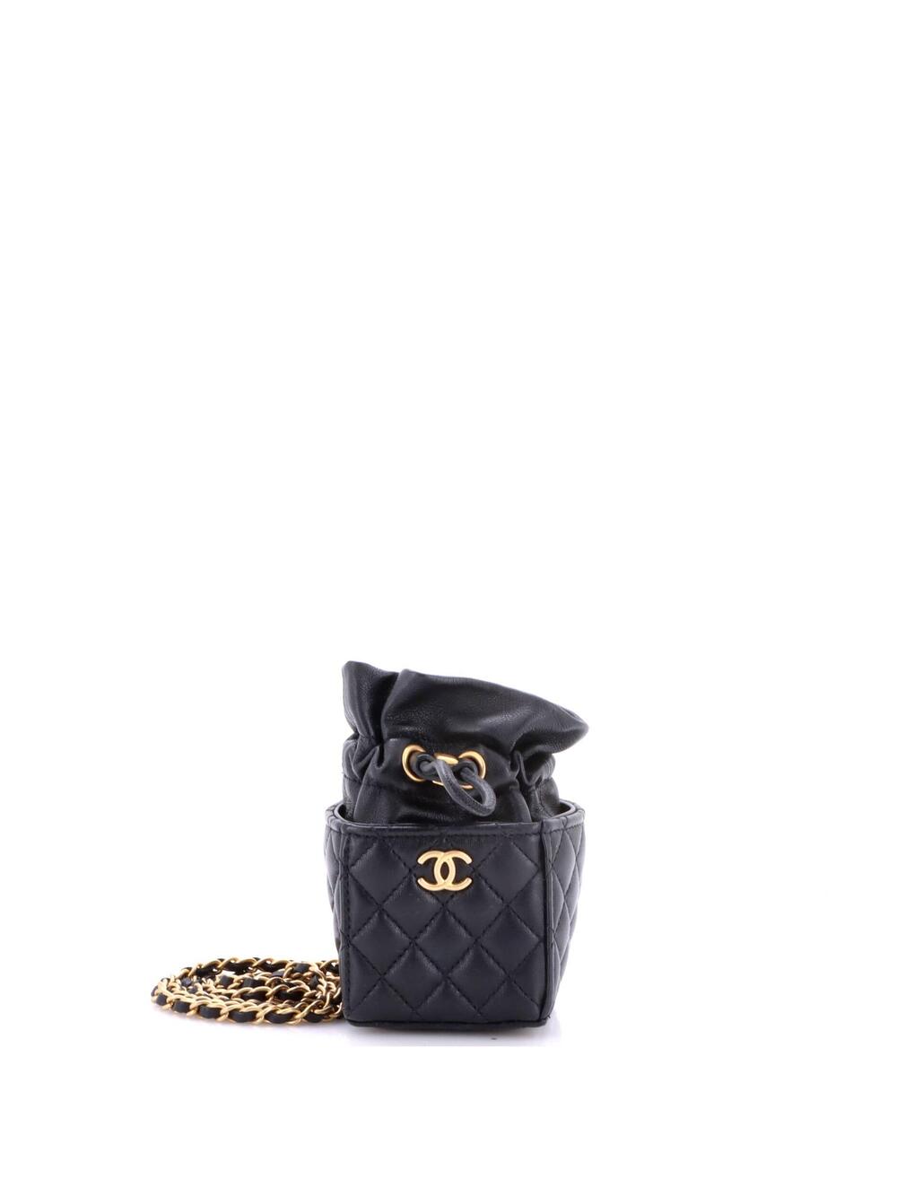 Chanel Drawstring Square Bucket Bag #316661C22B